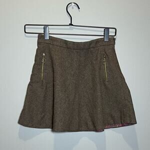 Zara Girls Brown Skirt with Zipper Details Girls 9/10